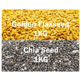 Chia Seed 1kg and Golden Flax Seed 1kg Multi-Pack